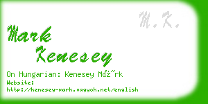 mark kenesey business card